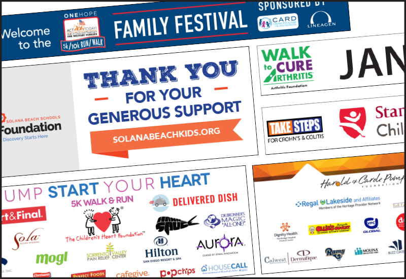 Non-profit event signage banner